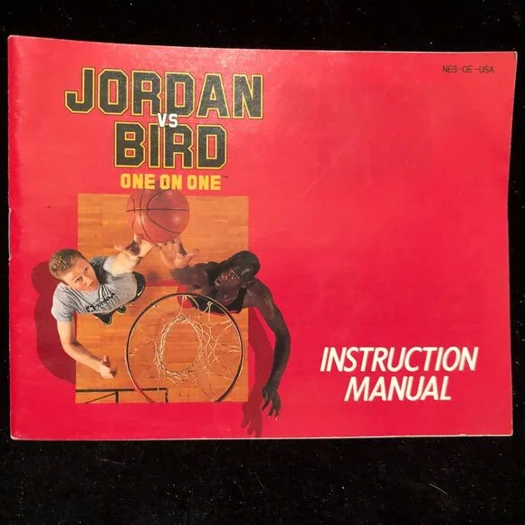 Jordan Vs Bird One On One Nintendo NES Video Game Instruction Book Manual