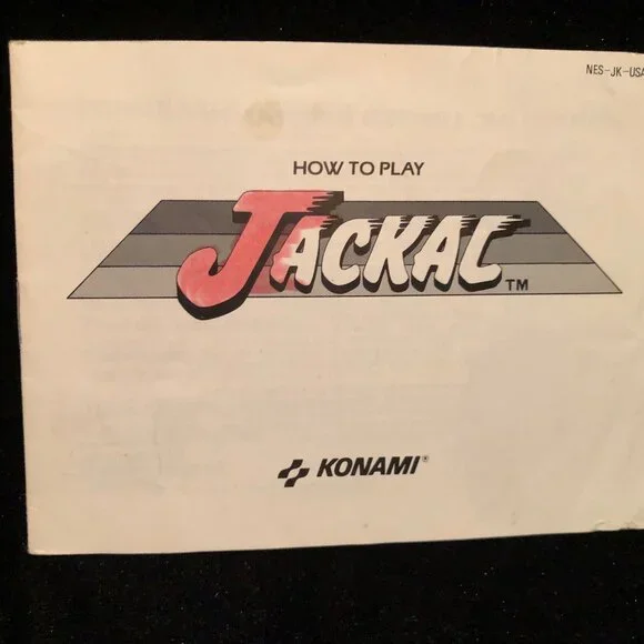 Jackal NES Nintendo 1988 Video Game Instruction Book Manual