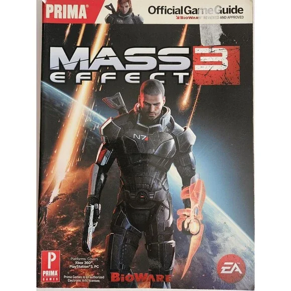 Official Prima Strategy Guide Mass Effect 3 Bioware for Xbox 360, PS3, PC