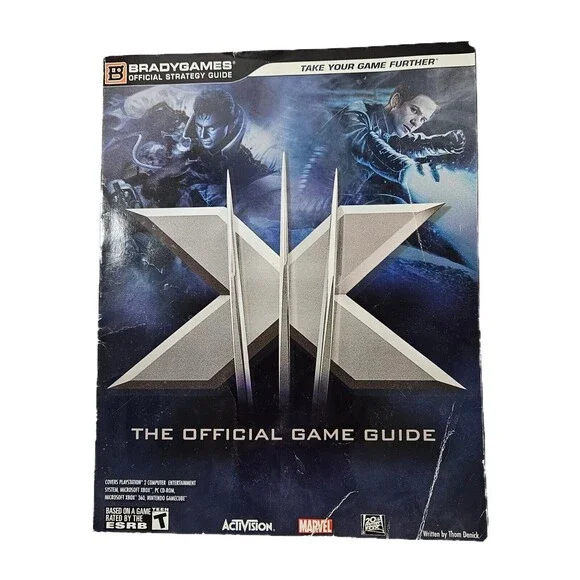 Bradygames XMen The Official Game Strategy Guide For PS 2, Xbox, PC Cd Rom GCube
