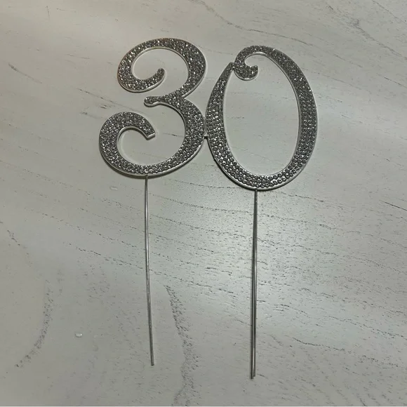 Rhinestone 30th Birthday Cake Sign