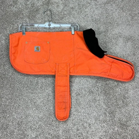 Carhartt Dog Chore Coat Unisex Medium Orange Quilted Insulated Canvas Vest EUC