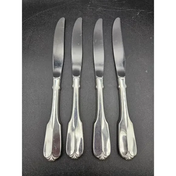Wm Rogers Oneida Gloria Montclair Knives Stainless Set Of 4