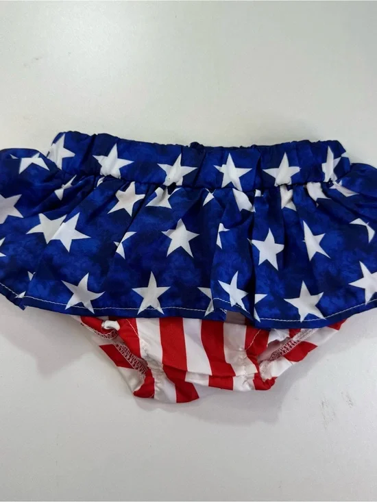Flag Baby Skirt Bloomers 3-6M (70) Red White Blue Memorial Day 4th of July