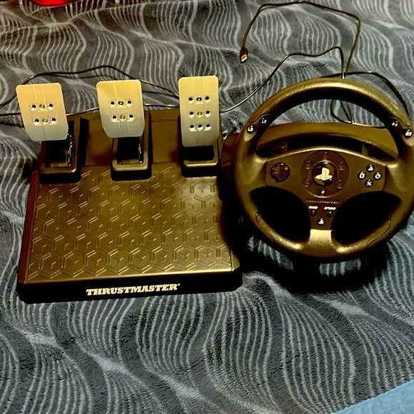 Thrustmaster Wheel, and Thrustmaster Pedals