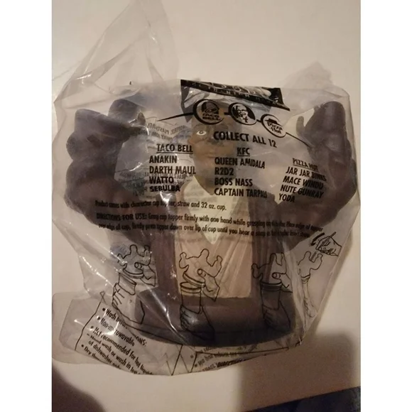 Star Wars Episode 1 Cup Only KFC Taco Bell Pizza Hut 1999 Vintage Topper Sealed