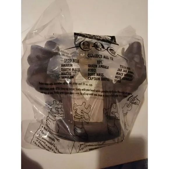 Star Wars Episode 1 Cup Only KFC Taco Bell Pizza Hut 1999 Vintage Topper Sealed