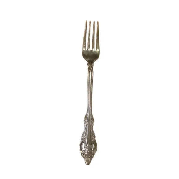 Community Silverplate 4 Tined Fork‎ Vintage Ornate Floral Design MCM Patina