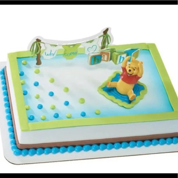 Pooh-welcome baby cake topper