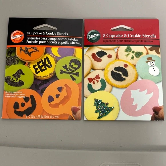 Wilton Halloween and Christmas Stencil Sets