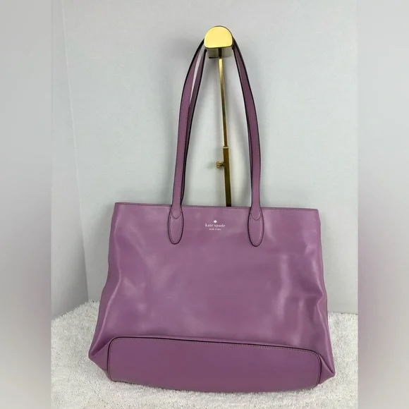 Kate Spade Kerri Medium Tote In Valerian Purple or Lilac Textured Leather