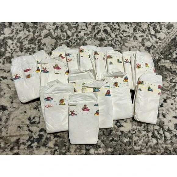 VINTAGE 90s Plastic Diapers Lot‎ Of 16 Jim Henson Muppet Babies