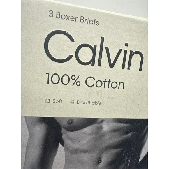 Calvin Klein 3-Pack Cotton Boxer Brief Men's Size M NIB 3 Shades blue Breathable