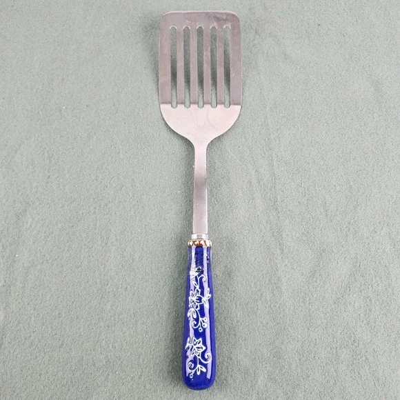 Temptations by Tara Floral Lace Ceramic Stainless Steel Spatula Utensil