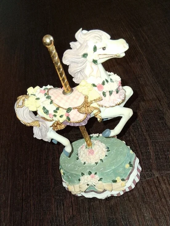 Heritage House Melodies County Fair Collection carousel horse figurine