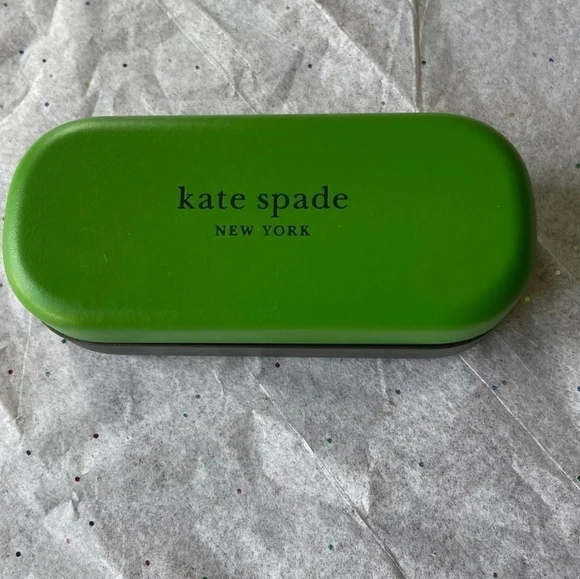 KATE SPADE SUNGLASS CASE GREEN AND BLACK