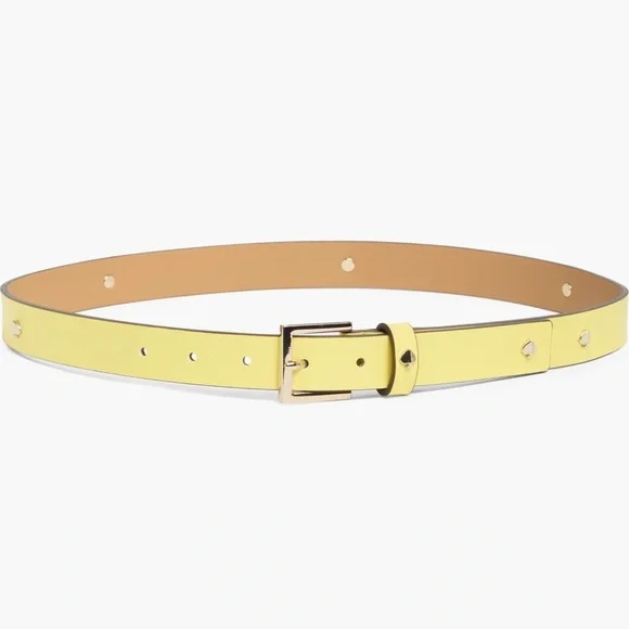 Kate Spade Elegant Yellow Leather Belt