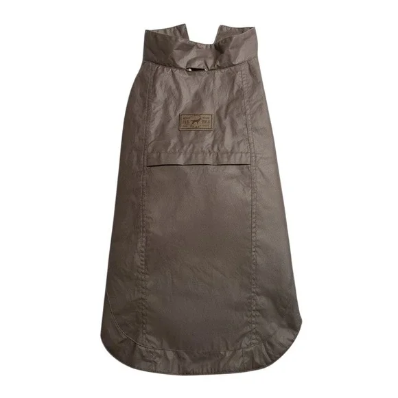 Fab Dog Waxed Cotton Dog Coat Large Brown‎ Fleece Lined Water Resistant Jacket