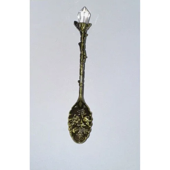 Spoon Crystal Vintage Style Ritual Altar Witch Tea Coffee Witch Wicca 4.33” Deco