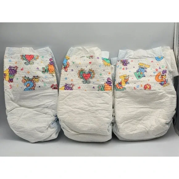 Vintage 1997/1998 Huggies Diapers 3 Pack Dragons Animals ABCs Prop Collectible