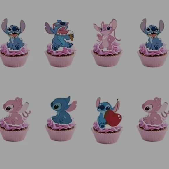 24pc Stitch and Angel Cupcake Toppers