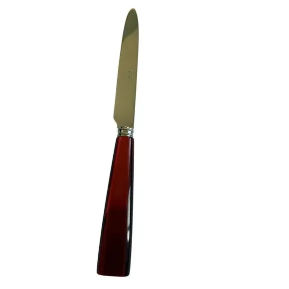 NEW Sabre Paris Icône Red Dinner Knife 18/10 Stainless Acrylic