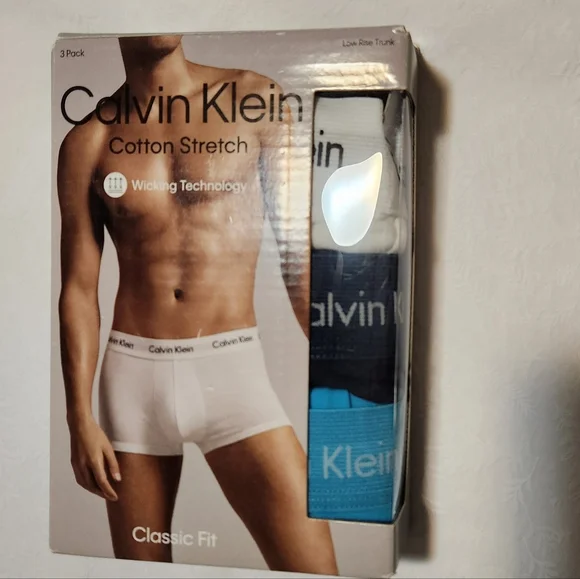 ✨️💕NWT Calvin Klein 3 Pack Boxers Cotton Stretch Blue White XL