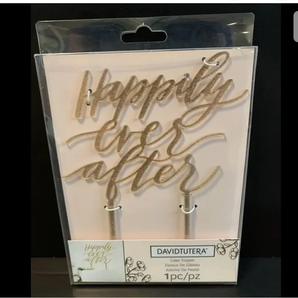 NEW Happily Ever After Rose Gold Cake Topper