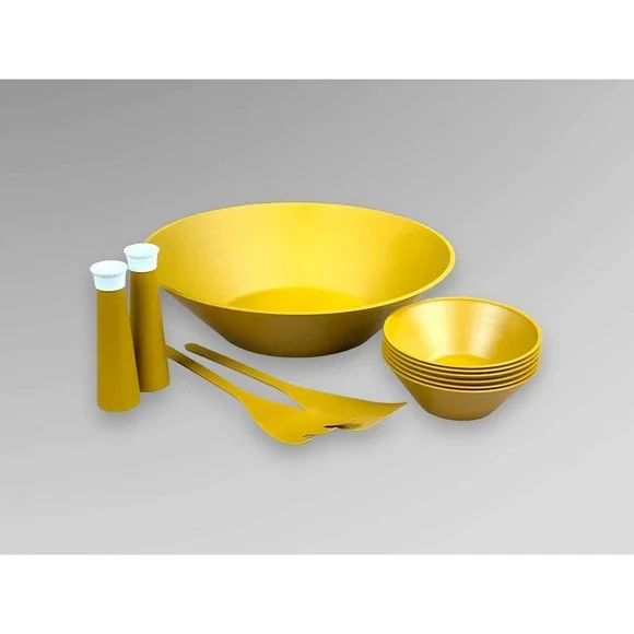David Douglas Salad Bowl Set 11 Pc Harvest Gold 1970s MCM‎