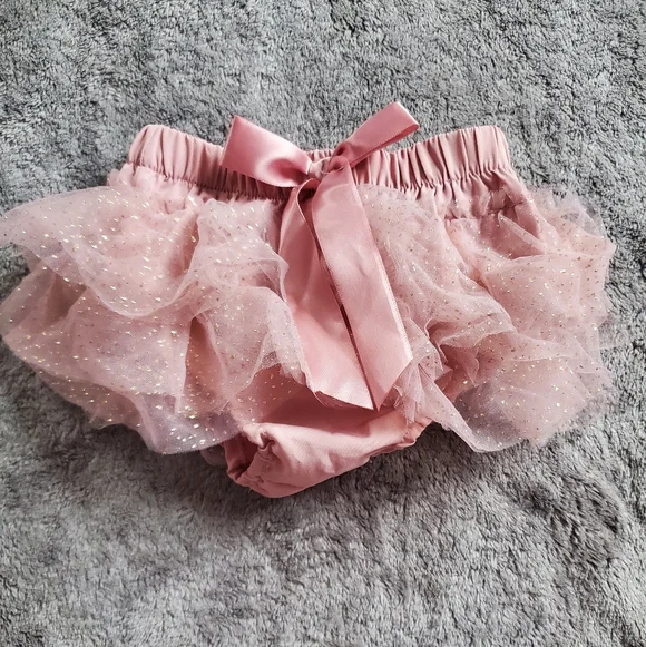 Mila & Rose Mauve and Gold Glitter Tutu Bloomer EU80 /US 12M
