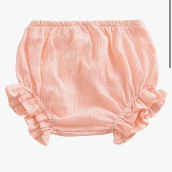 Peach Ruffled Baby Bloomers