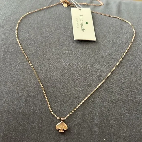 NWT Kate Spade Everyday Spade Necklace Pink/Gold D