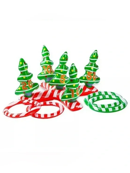 Inflatable Christmas Tree Ring Toss Party Game Toys Kids Adults Family New