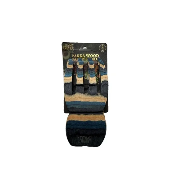 Thyme &‎ Table Pakka Wood Salad Hands - 2 Piece Set- New
