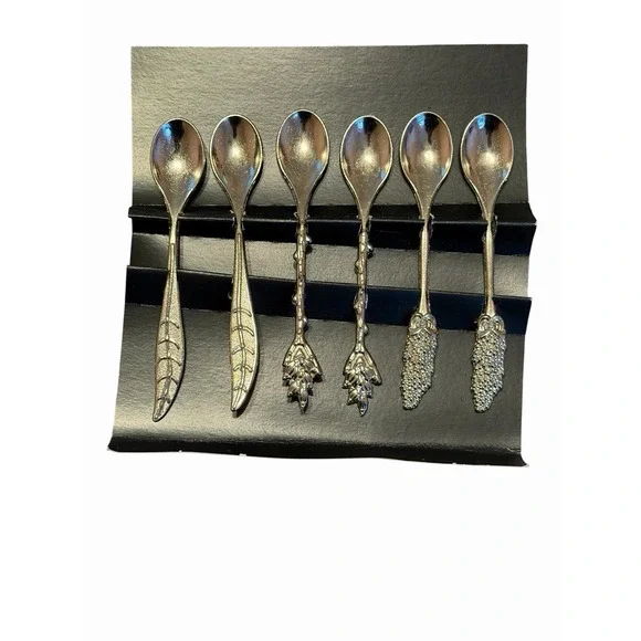 Alisveristime Turkish Teaspoons Set of 6 Silver 4 1/4