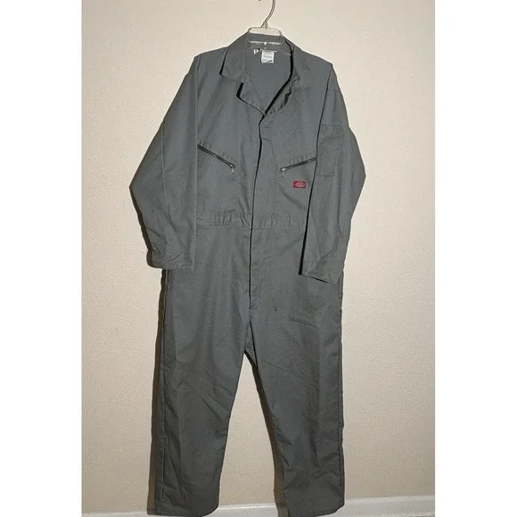 DICKIES Coveralls‎ Mens 48-REG Gray Work Jumpsuit Uniform Mechanic Janitor