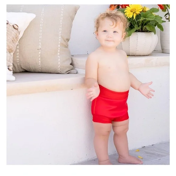 Splash About Happy Nappy Reusable Swim Diaper, Red, 6-12 Months