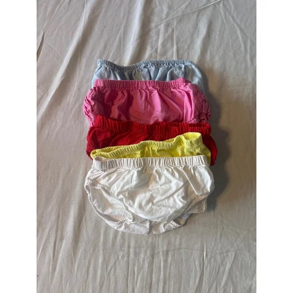 Unbranded Diaper Covers Baby Kids 12M Multicolor Excellent Ruffle Cotton 5 Pack