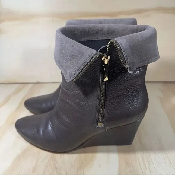 Kate Spade Brown Wedge Boots Women’s Size 9
