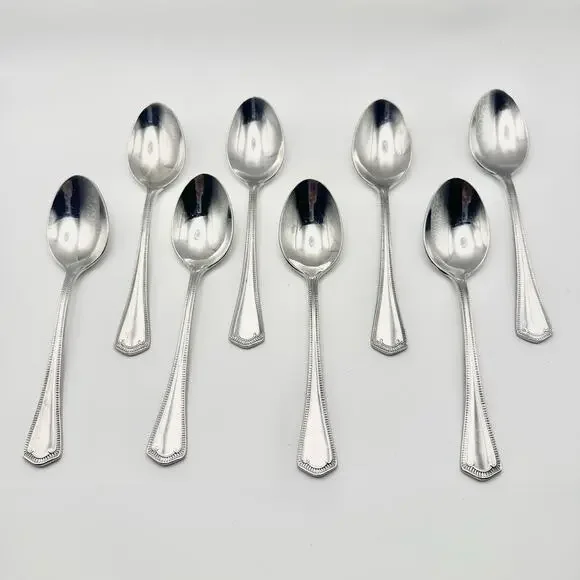 Waterford Somerset 18/10 Stainless Glossy 8 Teaspoon Replacement Flatware 6 1/4