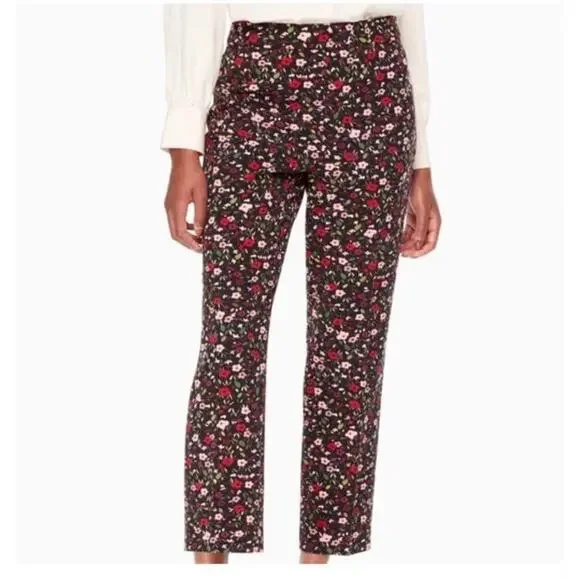 Kate Spade Boho Floral Cigarette Pants Size 4