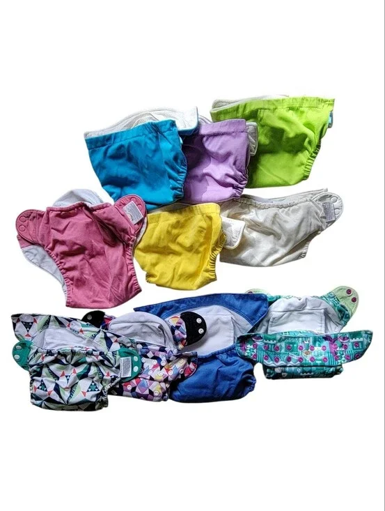 BUM GENIUS/CHARLIE BANANA Lot Of Cloth Diapers and Pads