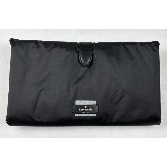 Kate‎ Spade New York Black Nylon Foldable Baby Changing Pad Mat