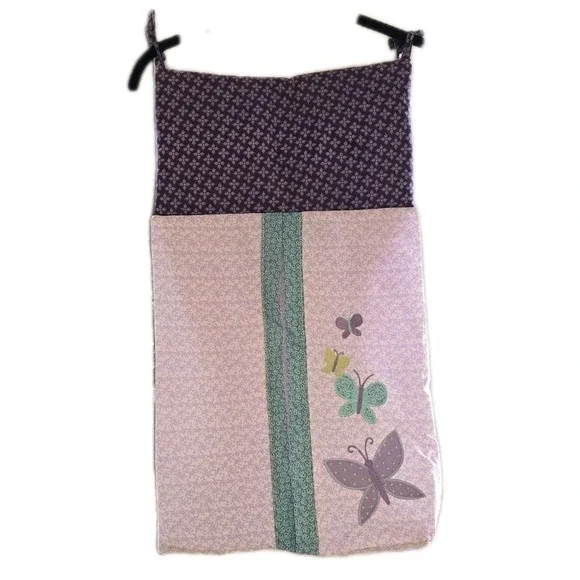 NoJo‎ Butterflies Diaper Stacker/clothes Cottagecore Nursery Lilac Purple Floral