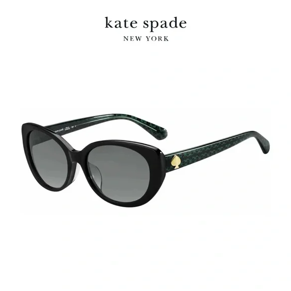 KATE SPADE NEW YORK Black Everett Cat Eye Sunglasses NWT