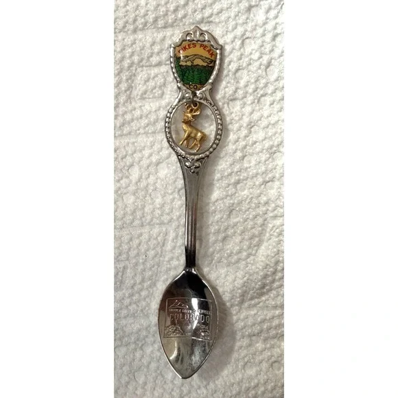 Vintage Souvenir‎ Spoon US Collectible Pikes Peak Colorado Dangle Charm