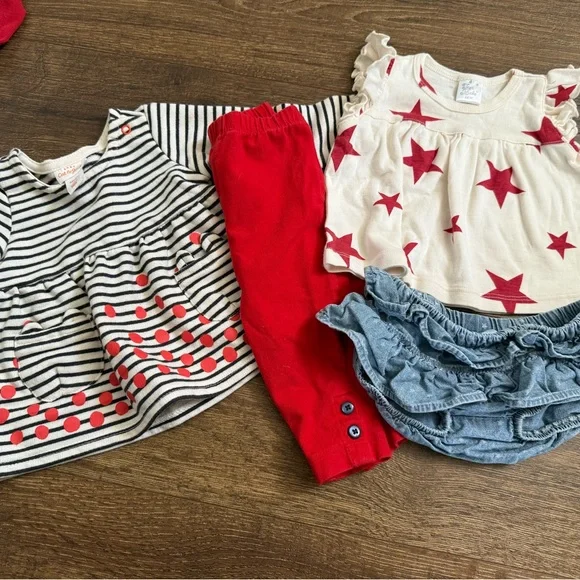 Baby lot 3-6 mos‎ Striped and Starred Outfit Set carters cat & jack July 4th