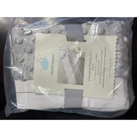 Cloud Island Gray Minky Dot Changing Pad Cover - Super Soft‎ Nursery Essential