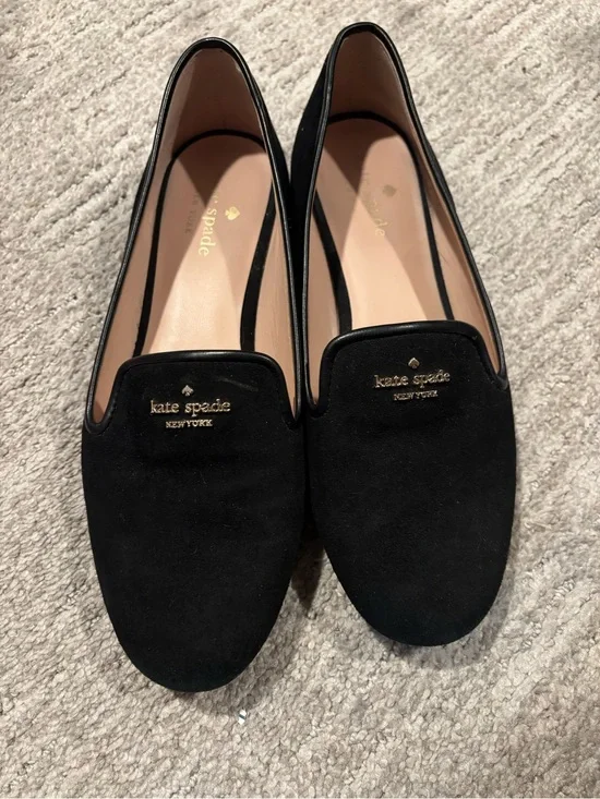 kate spade Black Suede Loafers - Women's size 8.5