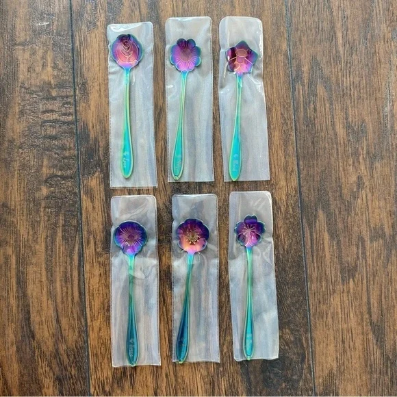 Flower Spoons, Set of 6